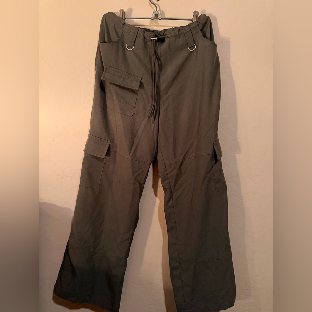 Women Olive Cargo Pants